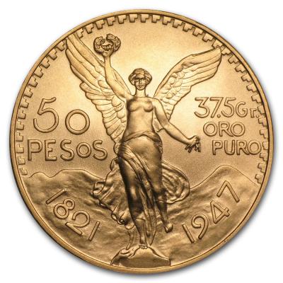 50 Mexico Pesos  Au 37.5 gr.